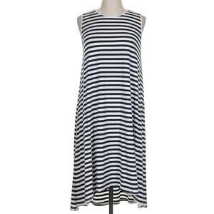 Sonnet James A Play Dress Navy Blue & White Stripes NEW